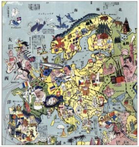 【海外】「面白すぎるだろww」戦前の日本人が風刺風に描いた世界地図に海外仰天！