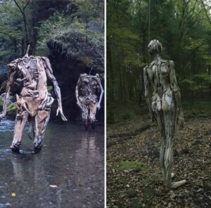 【海外】日本の流木アートが異次元すぎるのだがw「美しいけど怖いよ・・」